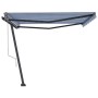 Automatic blue and white freestanding awning 400x350 cm by vidaXL, Awnings - Ref: Foro24-3069826, Price: 562,35 €, Discount: %