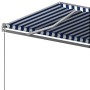 Blaue und weiße automatische Standmarkise 400x350 cm von vidaXL, Markisen - Ref: Foro24-3069826, Preis: 562,35 €, Rabatt: %