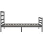 Estructura de cama con cabecero madera maciza gris 100x200 cm de vidaXL, Camas y somieres - Ref: Foro24-3193978, Precio: 108,...