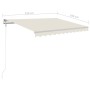 Toldo retráctil manual con postes crema 3,5x2,5 m de vidaXL, Toldos - Ref: Foro24-3069917, Precio: 472,02 €, Descuento: %