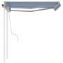 Toldo manual retráctil con LED azul y blanco 3x2,5 m de vidaXL, Toldos - Ref: Foro24-3069896, Precio: 326,97 €, Descuento: %