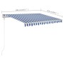 Toldo manual retráctil con LED azul y blanco 3x2,5 m de vidaXL, Toldos - Ref: Foro24-3069896, Precio: 326,97 €, Descuento: %