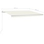 Automatic retractable awning with cream poles 4x3 m by vidaXL, Awnings - Ref: Foro24-3069947, Price: 762,53 €, Discount: %