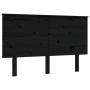 Bed frame with black solid wood headboard 120x200 cm by vidaXL, Beds and slatted bases - Ref: Foro24-3195480, Price: 138,48 €...