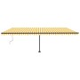 Toldo de pie automático amarillo y blanco 600x350 cm de vidaXL, Toldos - Ref: Foro24-3069888, Precio: 846,99 €, Descuento: %