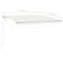 Toldo retráctil automático con postes crema 4x3,5 m de vidaXL, Toldos - Ref: Foro24-3070027, Precio: 591,19 €, Descuento: %