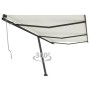 Automatic freestanding cream-colored awning 600x350 cm by vidaXL, Awnings - Ref: Foro24-3069887, Price: 863,34 €, Discount: %