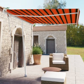 Orange and brown automatic standing awning 300x250 cm by vidaXL, Awnings - Ref: Foro24-3069510, Price: 480,99 €, Discount: %