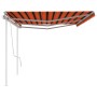 Toldo manual retráctil con postes naranja y marrón 6x3 m de vidaXL, Toldos - Ref: Foro24-3070000, Precio: 663,35 €, Descuento: %