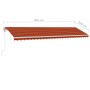 Orange and brown automatic standing awning 600x300 cm by vidaXL, Awnings - Ref: Foro24-3069610, Price: 647,97 €, Discount: %