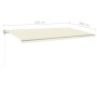 Toldo retráctil manual con postes crema 6x3,5 m de vidaXL, Toldos - Ref: Foro24-3070077, Precio: 698,29 €, Descuento: %