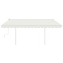 Toldo manual retráctil con LED crema 4x3,5 m de vidaXL, Toldos - Ref: Foro24-3070022, Precio: 484,04 €, Descuento: %