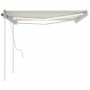 Toldo manual retráctil con LED crema 4x3,5 m de vidaXL, Toldos - Ref: Foro24-3070022, Precio: 476,99 €, Descuento: %