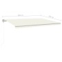 Toldo retráctil manual con postes crema 5x3,5 m de vidaXL, Toldos - Ref: Foro24-3070057, Precio: 518,56 €, Descuento: %