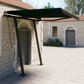 Manual retractable awning with anthracite gray poles 3.5x2.5 m by vidaXL, Awnings - Ref: Foro24-3070119, Price: 341,99 €, Dis...