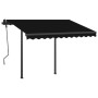 Retractable manual awning with anthracite gray posts 3x2.5 m by vidaXL, Awnings - Ref: Foro24-3070099, Price: 294,31 €, Disco...