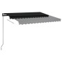 Retractable manual awning with anthracite gray posts 3x2.5 m by vidaXL, Awnings - Ref: Foro24-3070099, Price: 294,31 €, Disco...