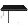 Toldo manual retráctil con postes gris antracita 3x2,5 m de vidaXL, Toldos - Ref: Foro24-3070099, Precio: 294,31 €, Descuento: %