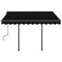 Toldo automático retráctil con postes gris antracita 3x2,5 m de vidaXL, Toldos - Ref: Foro24-3070109, Precio: 385,08 €, Descu...