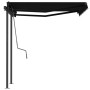 Automatic retractable awning with anthracite gray poles 3x2.5 m by vidaXL, Awnings - Ref: Foro24-3070109, Price: 402,33 €, Di...