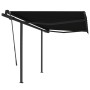 Toldo retráctil automático con postes gris antracita 3,5x2,5 m de vidaXL, Toldos - Ref: Foro24-3070129, Precio: 459,92 €, Des...