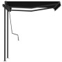 Automatic retractable awning with anthracite gray posts 3.5x2.5 m by vidaXL, Awnings - Ref: Foro24-3070129, Price: 483,23 €, ...