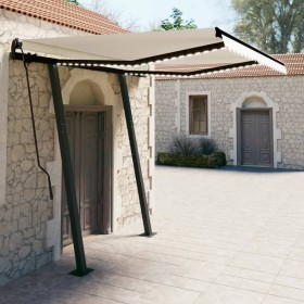 Toldo automático con LED sensor de viento color crema 3,5x2,5 m de vidaXL, Toldos - Ref: Foro24-3070132, Precio: 601,99 €, De...