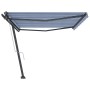 Automatic blue and white freestanding awning 500x350 cm by vidaXL, Awnings - Ref: Foro24-3069866, Price: 678,11 €, Discount: %