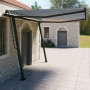 Retractable manual awning with blue and white poles 4x3 m by vidaXL, Awnings - Ref: Foro24-3070136, Price: 528,20 €, Discount: %