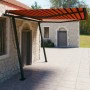 Toldo automático retráctil con postes naranja y marrón 4x3 m de vidaXL, Toldos - Ref: Foro24-3070150, Precio: 593,99 €, Descu...