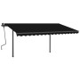 Toldo automático retráctil con postes gris antracita 4x3 m de vidaXL, Toldos - Ref: Foro24-3070149, Precio: 591,92 €, Descuen...