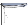 Toldo manual retráctil con LED azul y blanco 4,5x3 m de vidaXL, Toldos - Ref: Foro24-3070161, Precio: 578,15 €, Descuento: %