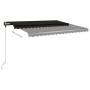 Manual retractable awning with anthracite gray posts 4x3 cm by vidaXL, Awnings - Ref: Foro24-3070139, Price: 540,06 €, Discou...