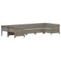 Set de muebles de jardín 7 pzas y cojines ratán sintético gris de vidaXL, Conjuntos de jardín - Ref: Foro24-3187302, Precio: ...