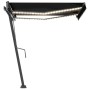 Manual retractable awning with anthracite LED 300x250 cm by vidaXL, Awnings - Ref: Foro24-3069704, Price: 357,10 €, Discount: %