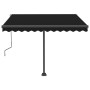 Toldo manual retráctil con LED antracita 300x250 cm de vidaXL, Toldos - Ref: Foro24-3069704, Precio: 362,52 €, Descuento: %