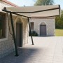 Toldo retráctil automático con postes color crema 4,5x3 m de vidaXL, Toldos - Ref: Foro24-3070167, Precio: 637,88 €, Descuent...