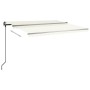 Automatic retractable awning with cream poles 4.5x3 m by vidaXL, Awnings - Ref: Foro24-3070167, Price: 656,80 €, Discount: %