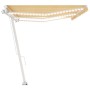 Manual retractable awning with yellow and white LED 600x350 cm by vidaXL, Awnings - Ref: Foro24-3069683, Price: 720,66 €, Dis...