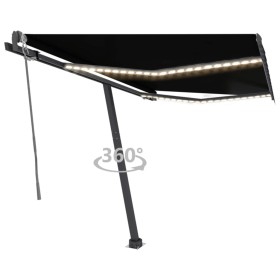 Toldo automático LED sensor de viento gris antracita 300x250 cm de vidaXL, Toldos - Ref: Foro24-3069714, Precio: 599,99 €, De...