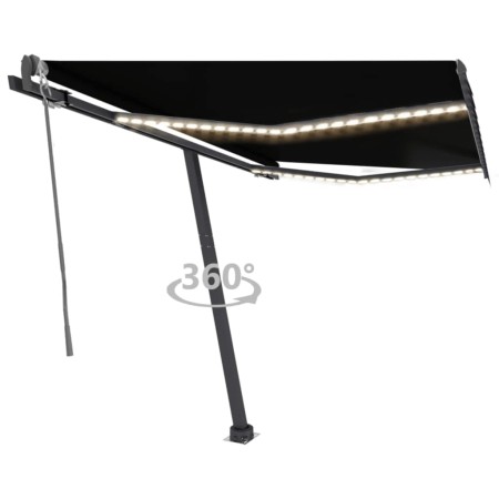 Toldo automático LED sensor de viento gris antracita 300x250 cm de vidaXL, Toldos - Ref: Foro24-3069714, Precio: 581,77 €, De...