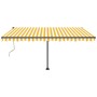 Toldo automático LED sensor de viento amarillo blanco 400x350cm de vidaXL, Toldos - Ref: Foro24-3069833, Precio: 753,89 €, De...