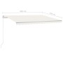 Manual retractable awning with cream poles 4.5x3.5 m by vidaXL, Awnings - Ref: Foro24-3070037, Price: 478,99 €, Discount: %