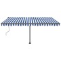 Toldo de pie automático azul y blanco 450x350 cm de vidaXL, Toldos - Ref: Foro24-3069846, Precio: 612,97 €, Descuento: %