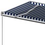 Blau-weiße automatische Standmarkise 450x350 cm von vidaXL, Markisen - Ref: Foro24-3069846, Preis: 612,97 €, Rabatt: %