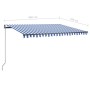 Toldo de pie automático azul y blanco 450x350 cm de vidaXL, Toldos - Ref: Foro24-3069846, Precio: 612,97 €, Descuento: %