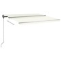 Automatic retractable awning with cream poles 4x3.5 m by vidaXL, Awnings - Ref: Foro24-3070227, Price: 657,70 €, Discount: %