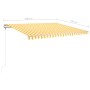 Toldo manual retráctil con LED amarillo y blanco 4x3,5 m de vidaXL, Toldos - Ref: Foro24-3070223, Precio: 640,44 €, Descuento: %