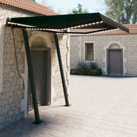 Toldo manual retráctil con LED gris antracita 3x2,5 m de vidaXL, Toldos - Ref: Foro24-3070104, Precio: 345,58 €, Descuento: %