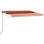 Toldo manual retráctil con LED naranja y marrón 4,5x3 m de vidaXL, Toldos - Ref: Foro24-3070165, Precio: 580,81 €, Descuento: %